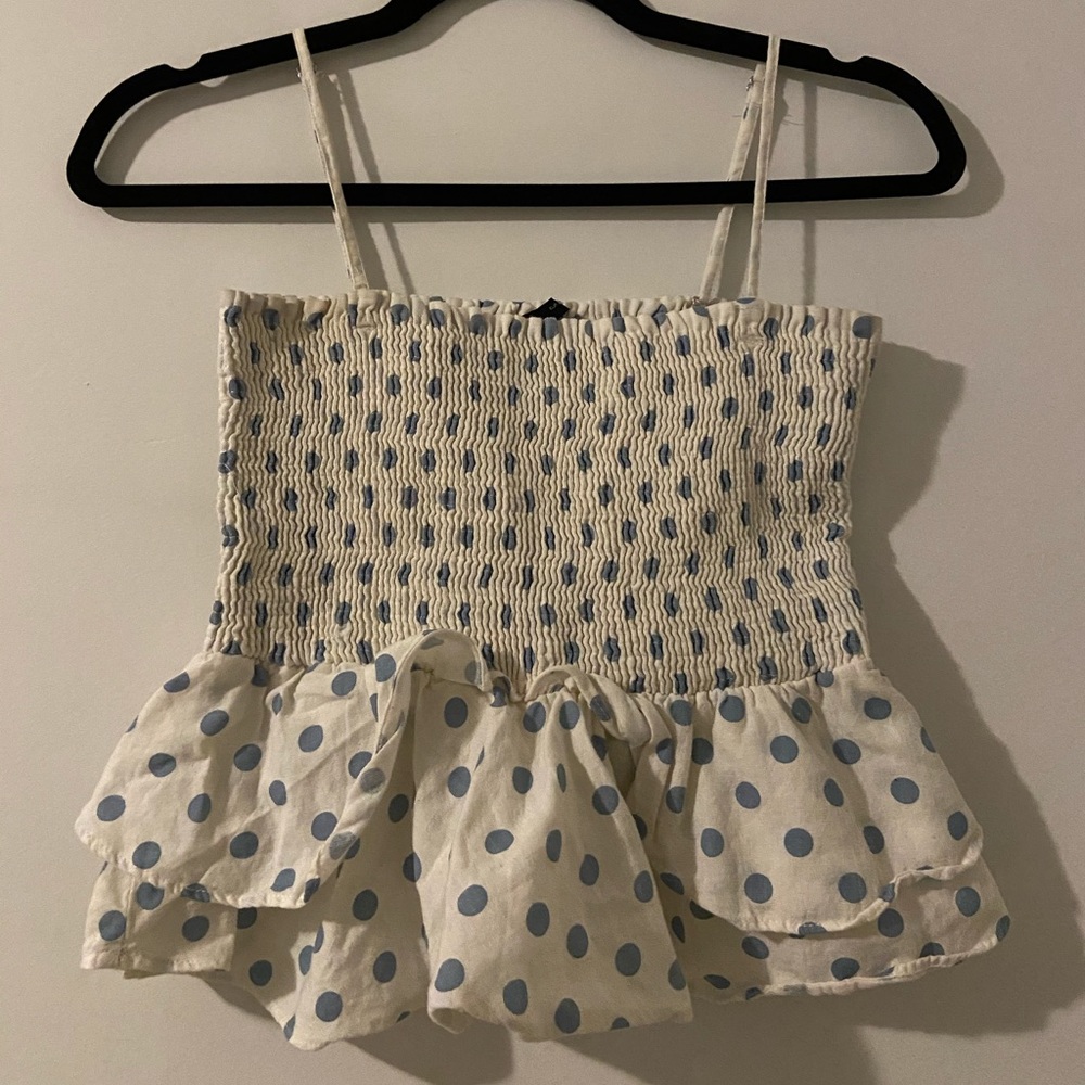 Zara polka dot blouse